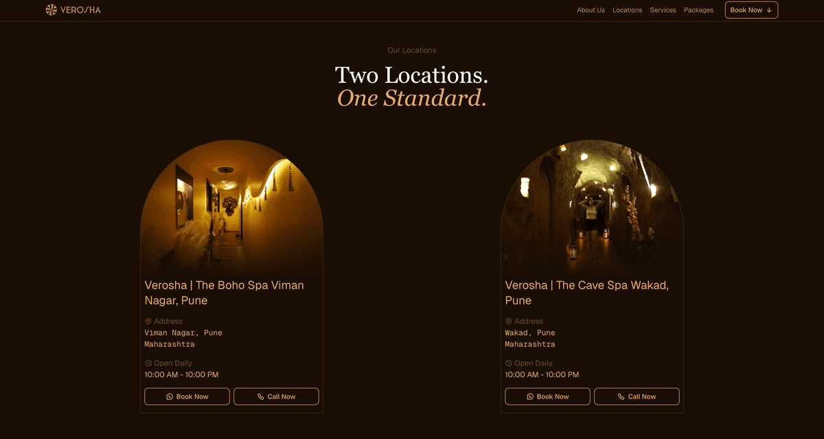 Landing page of the mark media